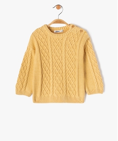 GEMO Pull à torsades bébé garçon jaune standard