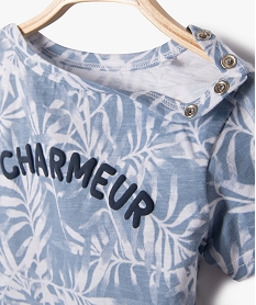 tee-shirt a manches courtes avec col bateau bebe garcon bleu tee-shirts manches courtesE669001_2