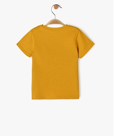 tee-shirt a manches courtes avec motif animaux bebe garcon jaune tee-shirts manches courtesE669601_3