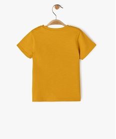tee-shirt a manches courtes avec motif animaux bebe garcon jaune tee-shirts manches courtesE669601_3
