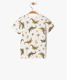 tee-shirt a manches courtes a motifs crocodiles bebe garcon beigeE669701_3