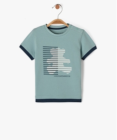 tee-shirt a manches courtes en maille piquee bebe garcon - lulucastagnette vert tee-shirts manches courtesE669801_4
