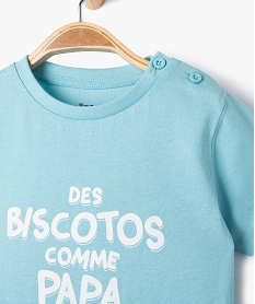 tee-shirt manches courtes en coton imprime bebe garcon bleu tee-shirts manches courtesE670001_2