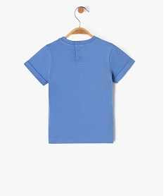 tee-shirt a manches courtes avec inscription bebe garcon - lulucastagnette bleu tee-shirts manches courtesE670301_3