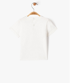 tee-shirt a manches courtes avec inscription bebe garcon - lulucastagnette blanc tee-shirts manches courtesE670401_3