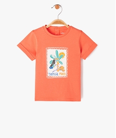 tee-shirt a manches courtes avec motif jungle bebe garcon orange tee-shirts manches courtesE670901_1