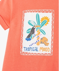 tee-shirt a manches courtes avec motif jungle bebe garcon orange tee-shirts manches courtesE670901_2