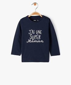 tee-shirt manches longues a message fantaisie bebe garcon bleu tee-shirts manches longuesE671501_1