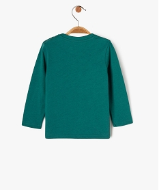 tee-shirt manches longues a message fantaisie bebe garcon vert tee-shirts manches longuesE672201_3