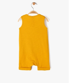 combishort avec inscription bebe garcon jaune shorts et bermudasE674001_3