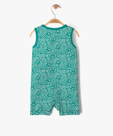 combishort imprime en coton bebe garcon vertE674501_4