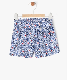 short fluide a motifs fleuris bebe fille beige shortsE676401_4