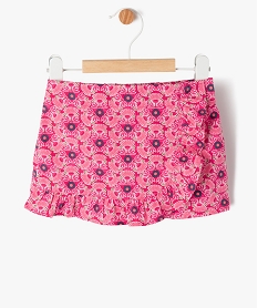 jupe-short imprime a volant bebe fille rose shortsE677201_1