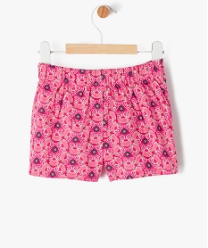 jupe-short imprime a volant bebe fille rose shortsE677201_3