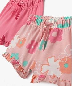 short en coton avec volants bebe fille (lot de 2) rose shortsE677901_2