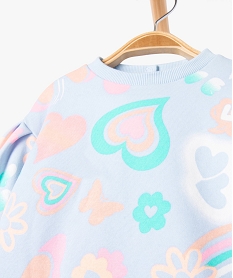 sweat a manches bouffantes avec motifs colores bebe fille bleu sweatsE678601_2