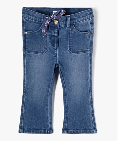 GEMO Jean flare avec noeud fantaisie bébé fille - LuluCastagnette bleu standard