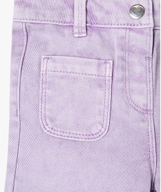 pantalon large en toile denim bebe fille violet pantalonsE679701_3