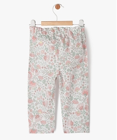 pantalon fleuri avec taille elastique bebe fille rose pantalonsE680101_3
