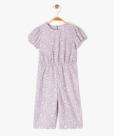 combinaison fleurie a manches courtes bebe fille violet ensemblesE680401_4