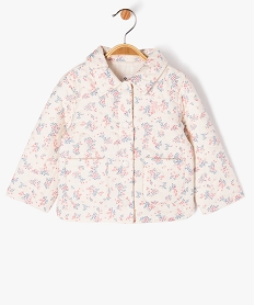 veste matelassee a motif fleuris bebe fille - lulucastagnette imprime vestesE680801_1