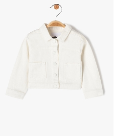 GEMO Veste denim coupe courte bébé fille blanc chine