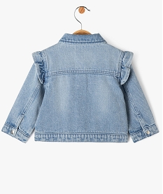 veste en jean avec volants sur les epaules bebe fille bleuE681101_4