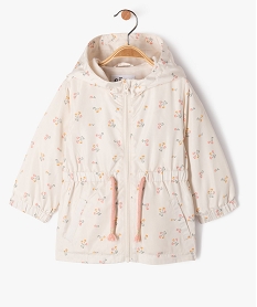 impermeable deperlant a motifs fleuris bebe fille beige vestesE681201_1