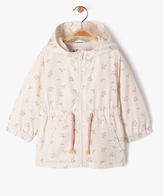 impermeable deperlant a motifs fleuris bebe fille beige vestesE681201_4