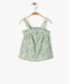 blouse a bretelles a motifs fleuris bebe fille vert chemisiers et blousesE681401_1