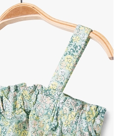 blouse a bretelles a motifs fleuris bebe fille vert chemisiers et blousesE681401_2
