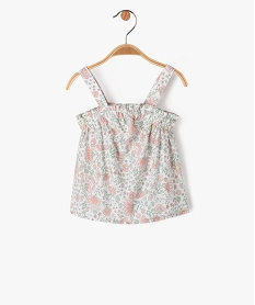 GEMO Blouse à bretelles à motifs fleuris bébé fille Rose