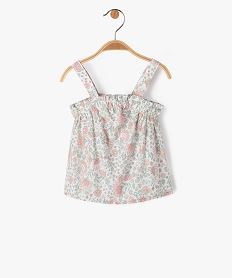 blouse a bretelles a motifs fleuris bebe fille rose chemisiers et blousesE681501_4