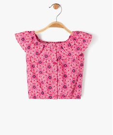 GEMO Blouse sans manches imprimée avec volant sur le col bébé fille rose standard