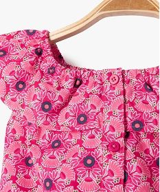 blouse sans manches imprimee avec volant sur le col bebe fille rose chemisiers et blousesE681801_2