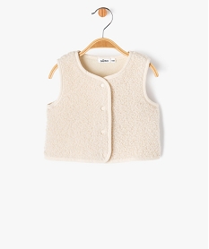 GEMO Gilet sans manches en sherpa bébé fille Beige