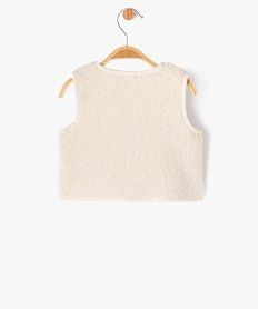 gilet sans manches en sherpa bebe fille beigeE682001_4