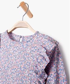 blouse a manches longues avec volants sur les epaules bebe fille violet chemisiers et blousesE682201_2