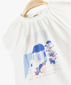 ensemble short tee-shirt amples bebe fille beige shortsE682701_2