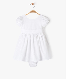 GEMO Ensemble 2 pièces robe de cérémonie et bloomer bébé fille blanc chine