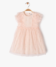 robe de ceremonie en tulle bebe fille roseE683501_1