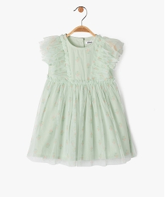 robe de ceremonie en tulle bebe fille vert robesE683601_1