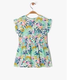 robe sans manches a motifs fleuris bebe fille vert robesE683901_3