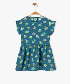 GEMO Robe sans manches à motifs fleuris bébé fille bleu standard