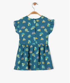 robe sans manches a motifs fleuris bebe fille bleuE684001_3