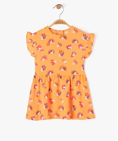 robe sans manches a motifs fleuris bebe fille orangeE684101_1