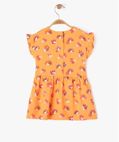 robe sans manches a motifs fleuris bebe fille orangeE684101_3