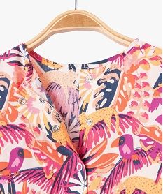 robe sans manches a motifs fleuris bebe fille rose robesE684201_2