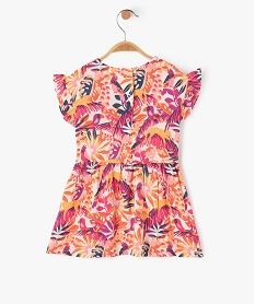 robe sans manches a motifs fleuris bebe fille rose robesE684201_3