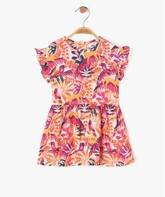 robe sans manches a motifs fleuris bebe fille rose robesE684201_4